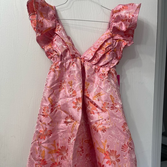 BUDDY LOVE Floral Pink Ruffle Dress - S - NWT - Picture 3 of 7